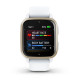 Venu Sq2 – Music Edition - Cream Gold Aluminium Bezel with White Case and Silicone Band - 010-02700-11 - Garmin